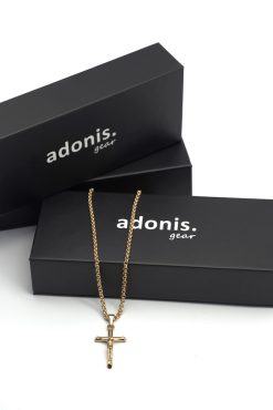 Adonis.Gear JESUS CRUCIFIX (GOLD) Pendant + Chain Box Website