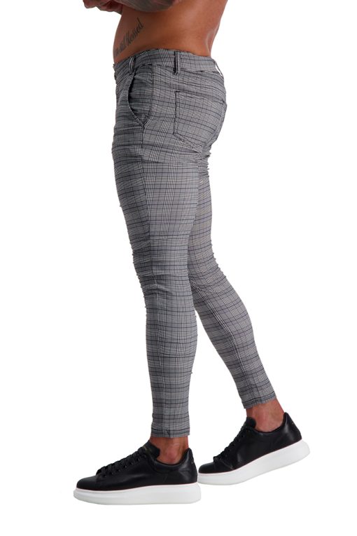 AG15 Muscle Fit Trousers Grey Check side