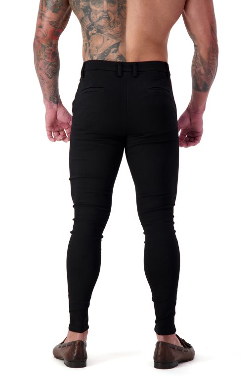 AG17 Muscle Fit Trousers – Black Pintuck Back