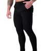 AG17 Muscle Fit Trousers – Black Pintuck Side