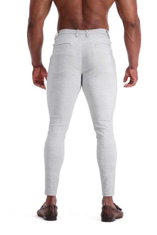 AG24 Muscle Fit Trousers – Light Grey Back