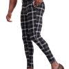 AG26 Muscle Fit Trousers – Dark Grey Check Side