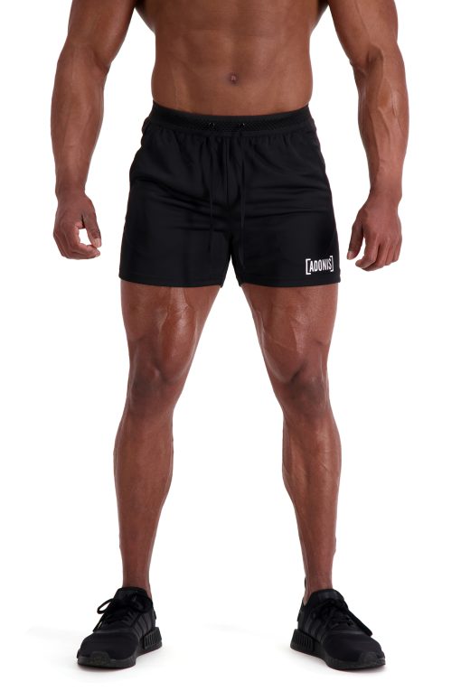 AG84 PERFORMANCE ENGINEERED Black 4.5″ Shorts Front