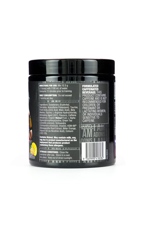I AM ADONIS Power (Pre-Workout) – Mango Passionfruit Ingredients