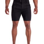 AG29 Muscle Fit Trouser Shorts  - Black/Pintuck