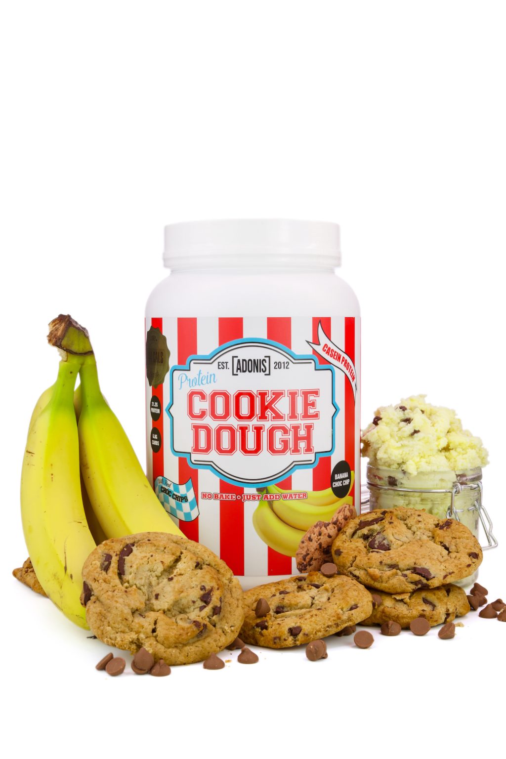 PROTEIN COOKIE DOUGH (Casein Protein) Banana Choc Chip Adonis Gear