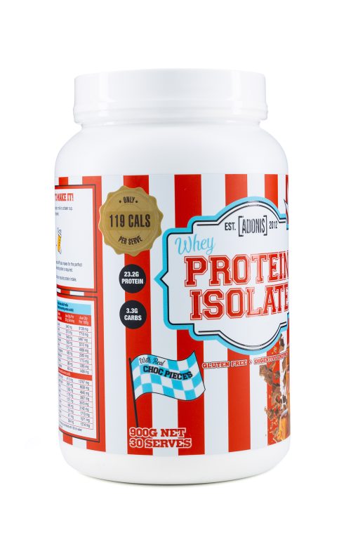 WHEY PROTEIN ISOLATE (100% WPI) - SALTED CARAMEL CHOC CHIP Calories