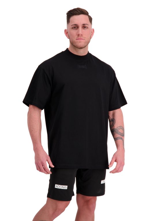 NO PLACE FOR Oversized Black T-Shirt Side 2