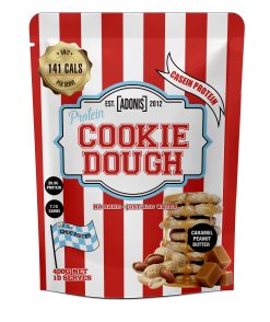 Protein Cookie Dough 400g Bag Mock Up Caramel Peanut Butter Front