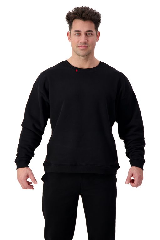 AG106 UNDISPUTED Black Crew Neck Front