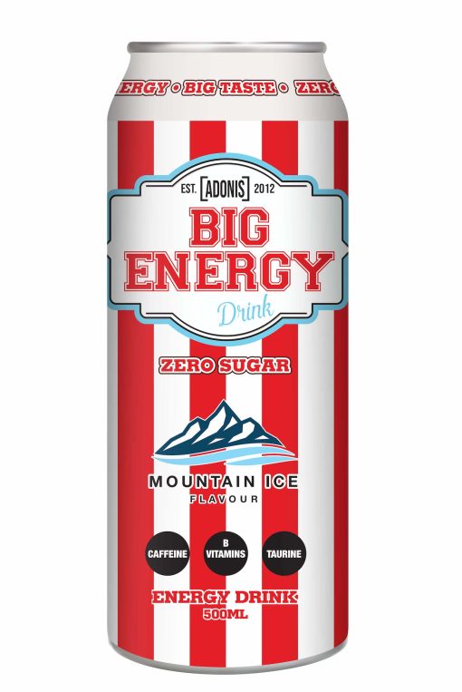 Adonis Gear Big Energy Drink (Mountain Ice) 500ml Front