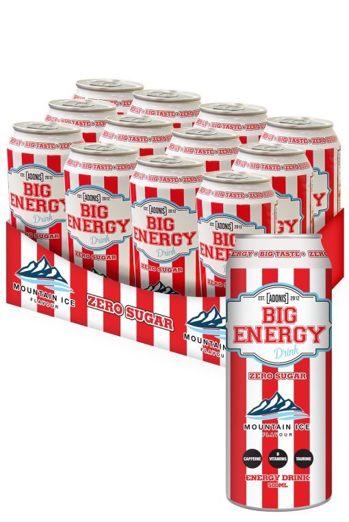 Big Energy Drink (Mountain Ice) 12 Pack Mock Up