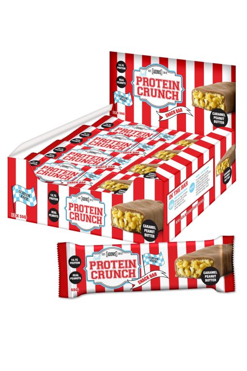 Soft Protein Crunch Snack Bar (Caramel Peanut Butter) Mock Up Front Image Box