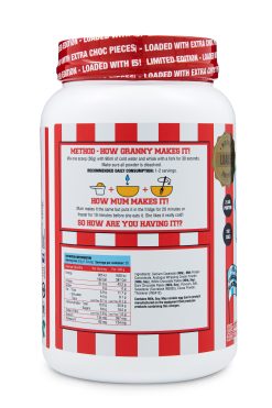 PROTEIN COOKIE DOUGH (Casein Protein) - LOADED CHOC BUENO Nutritional Panel